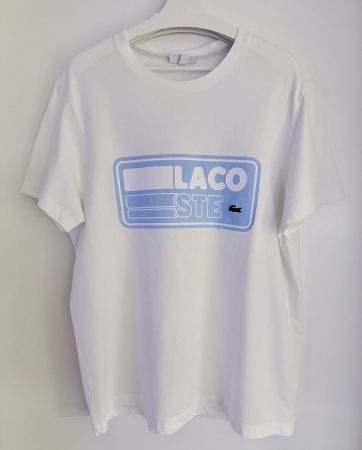 Lacoste T‑Shirt (US XXL / FR 7, Regular Fit, Weiss)